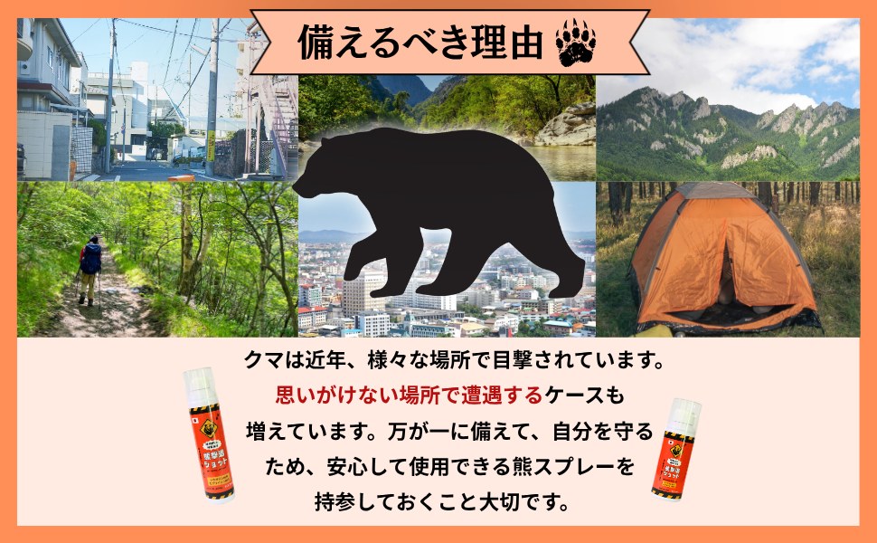 街・山・キャンプ、あらゆる場所で熊に備えるべき理由